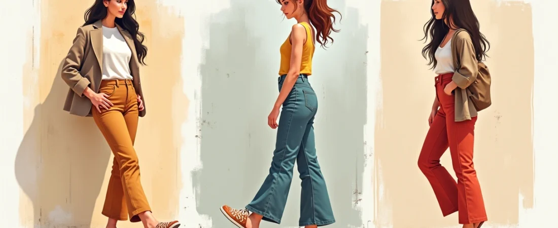 Calça flare, mom e reta: diferenças e como escolher a ideal